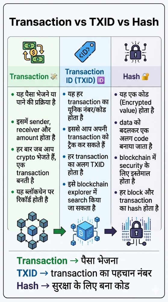 Transaction vs TXID vs Hash