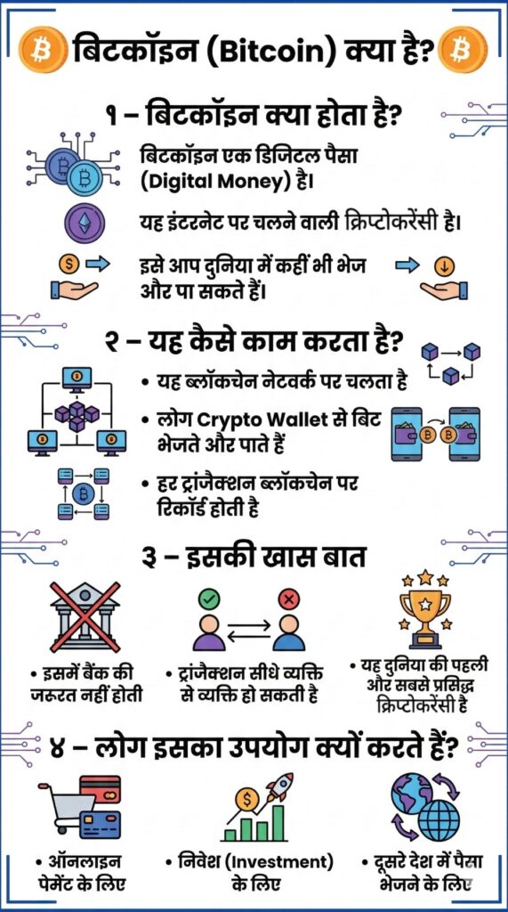 What is Bitcoin in Hindi Infographic