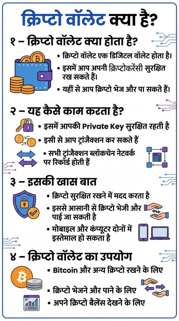What is Crypto Wallet in Hindi Infographic