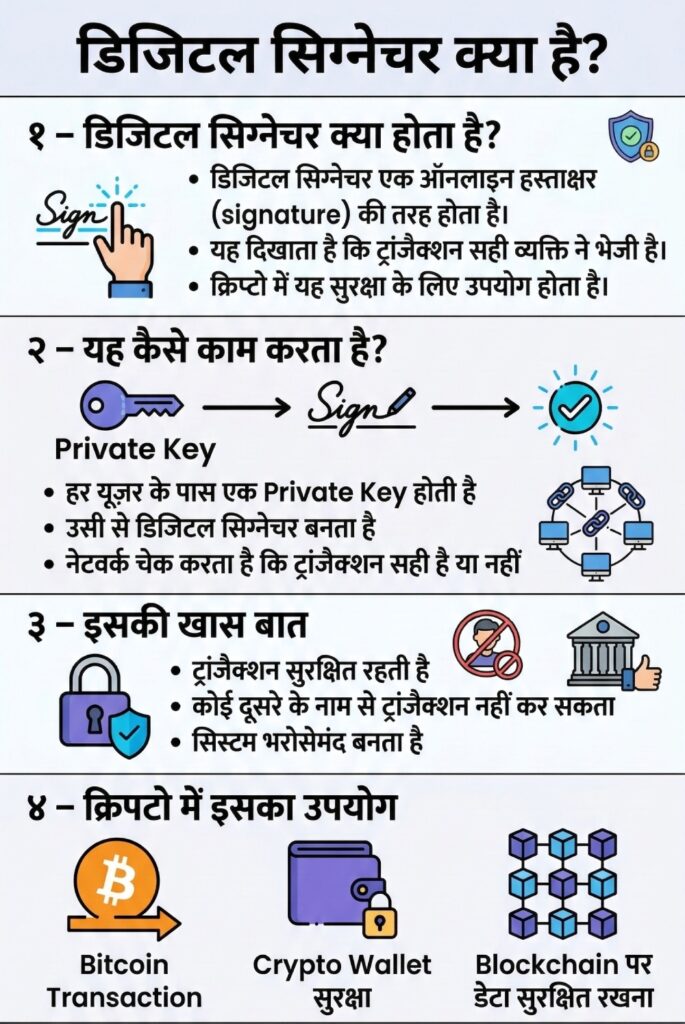 What is Digital Signature in Hindi Infographic