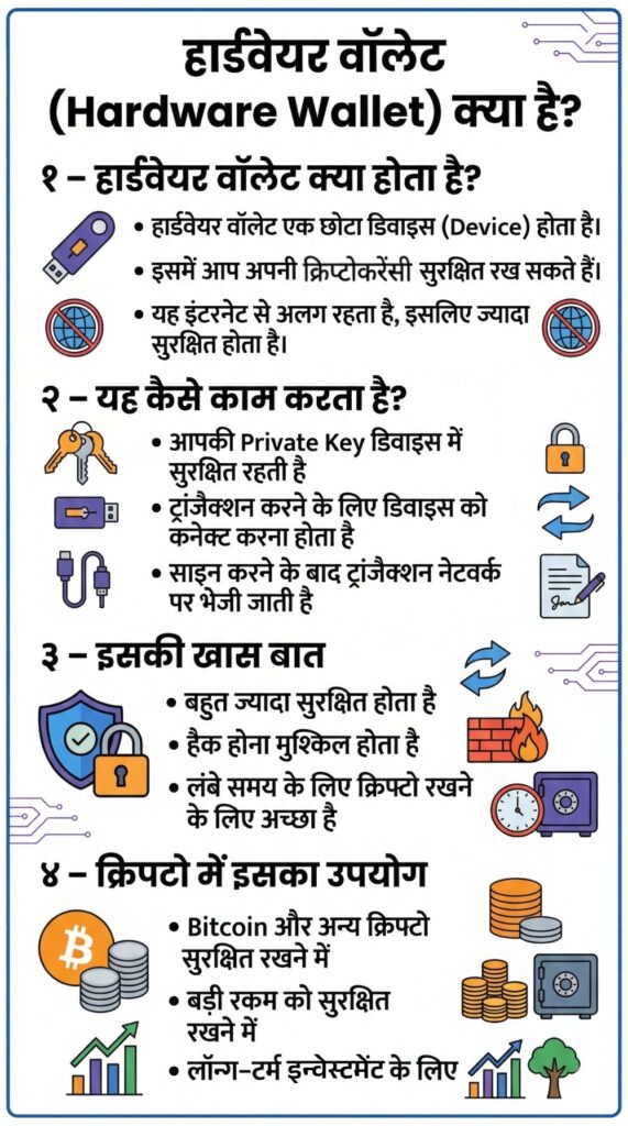 What is Hardware Wallet in Hindi Infographic